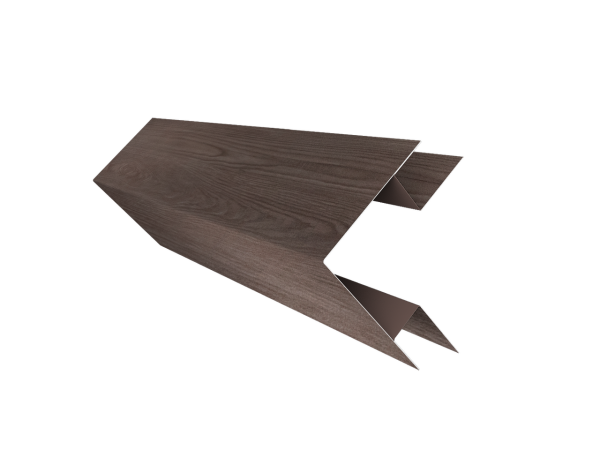 Угол внешний сложный 75х75 0,45 Print Elite White Wood TwinColor (3м)