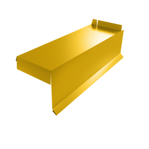 Планка торцевая сегментная Квадро профи Правая стартовая 0,45 PE RAL 1018 цинково-желтый