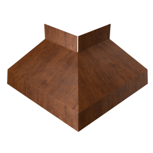 Угол отлива внешний 70 0,45 Print Premium с пленкой Golden Wood Fresh TwinColor