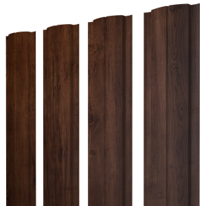 Штакетник Полукруглый Slim с прямым резом 0,4 Print Premium Cherry Wood Fresh TwinColor