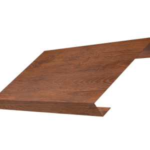 Ламель лицевая 125 забора жалюзи Texas 0,45 Print Premium с пленкой Golden Wood Fresh TwinColor