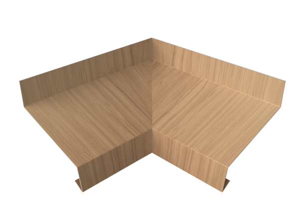 Угол отлива внутренний 70 0,45 Print Elite с пленкой Honey Wood TwinColor