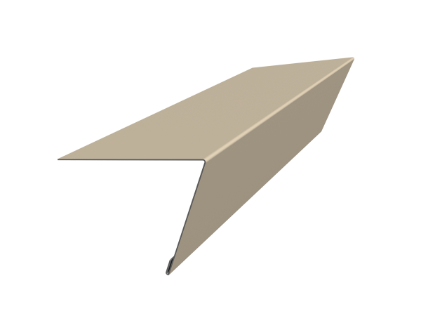 Планка капельник обратный 105х80 Фартук S16 0,5 Satin с пленкой RAL 1015 светлая слоновая кость (3м)