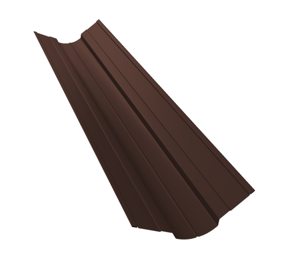 Планка ендовы верхней фигурной 70x70 0,7 PE с пленкой RAL 8017 шоколад (2м)