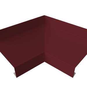 Угол отлива внутренний 50 0,45 Drap TR с пленкой RAL 3005 красное вино