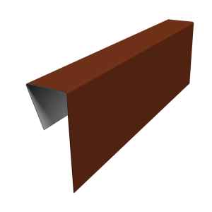 Планка приемная оконная фибросайдинга 0,45 PE с пленкой RAL 3009 оксидно-красный (3м)