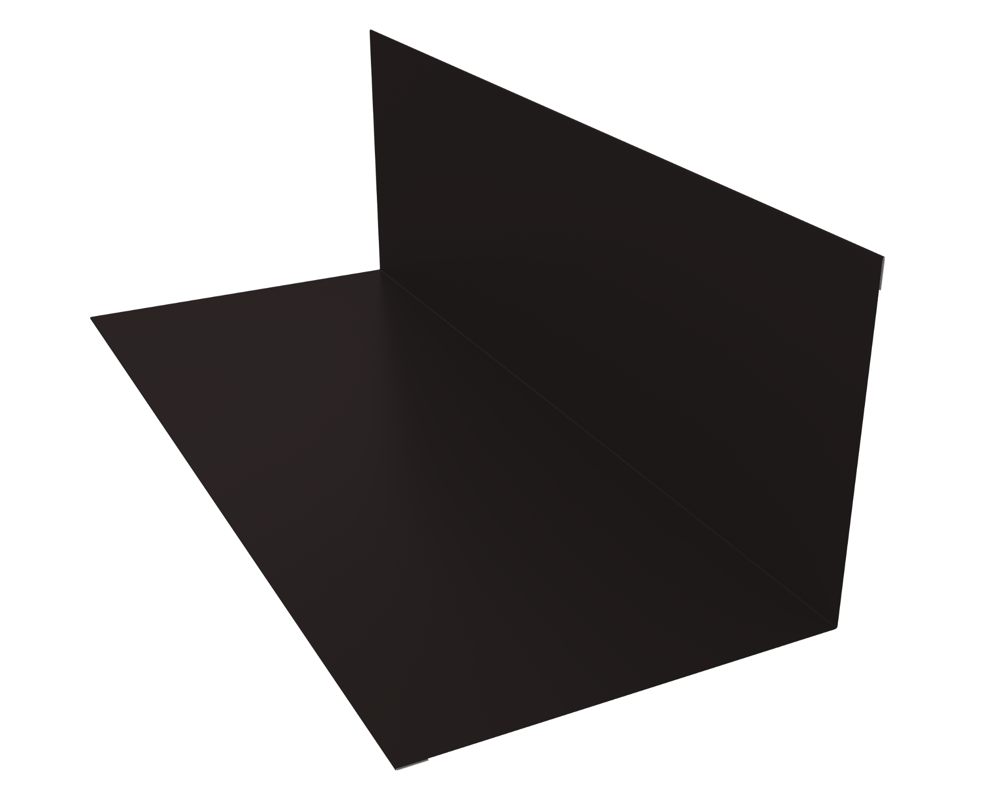 Планка примыкания 130х160мм 0,45 PE-Double с пленкой RAL 9005 черный (3м)