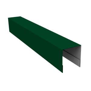 Планка боковая для забора из сайдинга (Блок-хаус new) 0,5 Satin Matt RAL 6005 зеленый мох (2,5м)
