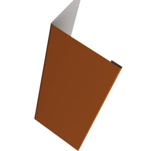 Нащельник (для калиток и ворот) 25х35 жалюзи Milan, Tokyo, Palermo 0,45 Drap RAL 8004 терракота (L1,68)