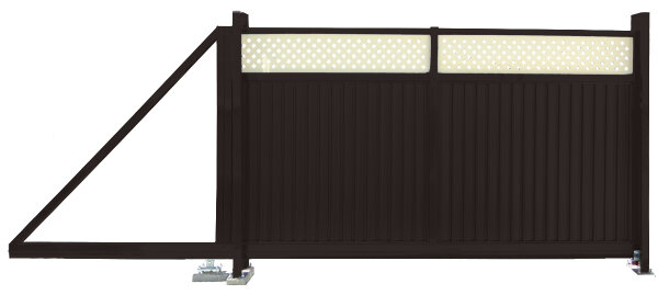 Ворота откатные Estet Plus 2,0х3,5 RAL RR 32/1014