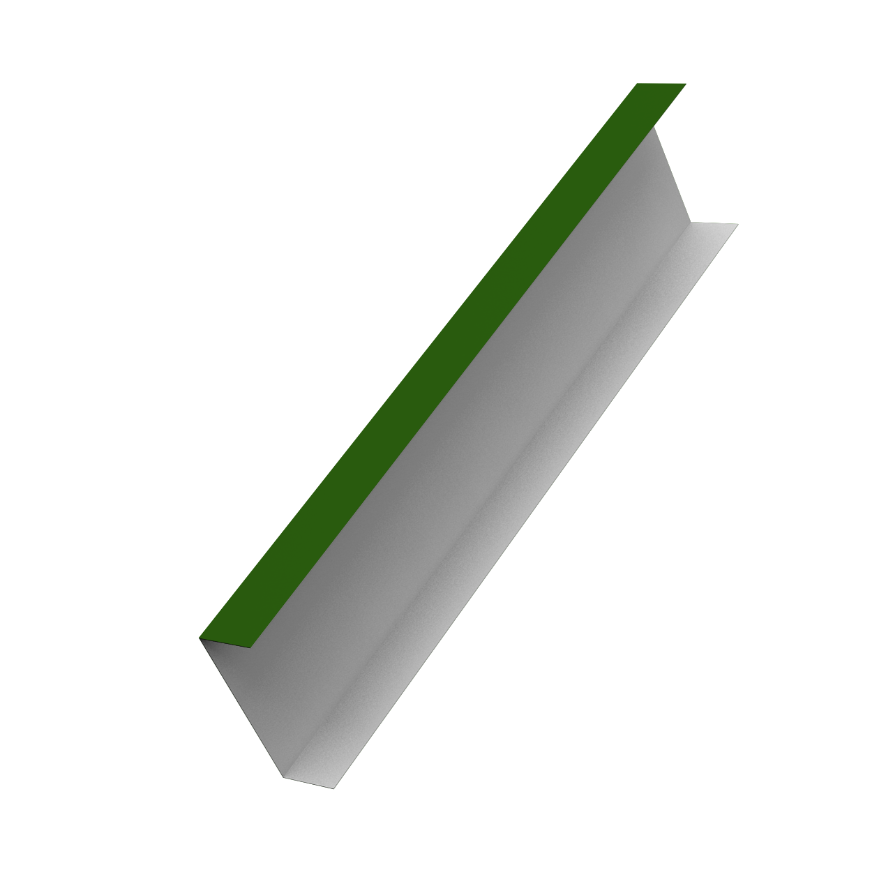 Декоративная накладка на столб универсальная 60х60 для забора жалюзи 0,45 PE RAL 6002 лиственно-зеленый (3м)