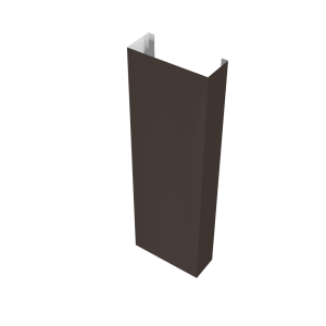 Полустолб для С21 0,5 GreenCoat Pural BT с пленкой RR 32 темно-коричневый (RAL 8019 серо-коричневый) (L1,5)