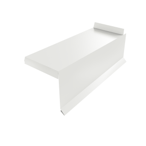 Планка торцевая сегментная Квадро профи Правая 0,45 Drap RAL 9003 сигнальный белый