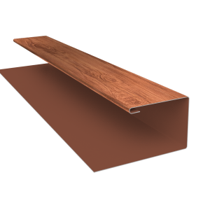 Планка П-образная Блок-Хаус new Grand Line 0,45 Print Premium Rowan Wood Intense FTC (3м)