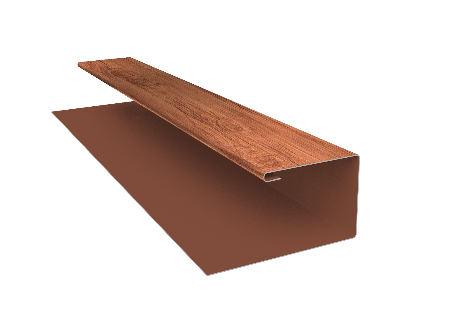 Планка П-образная Блок-Хаус new Grand Line 0,45 Print Premium Rowan Wood Intense FTC (3м)