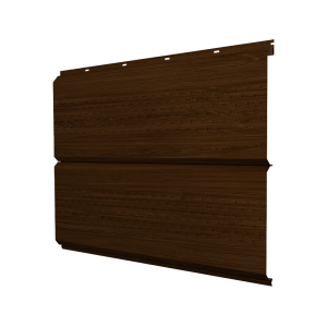 Софит ЭкоБрус new c перфорацией 0,45 Print Elite с пленкой Choco Wood TwinColor