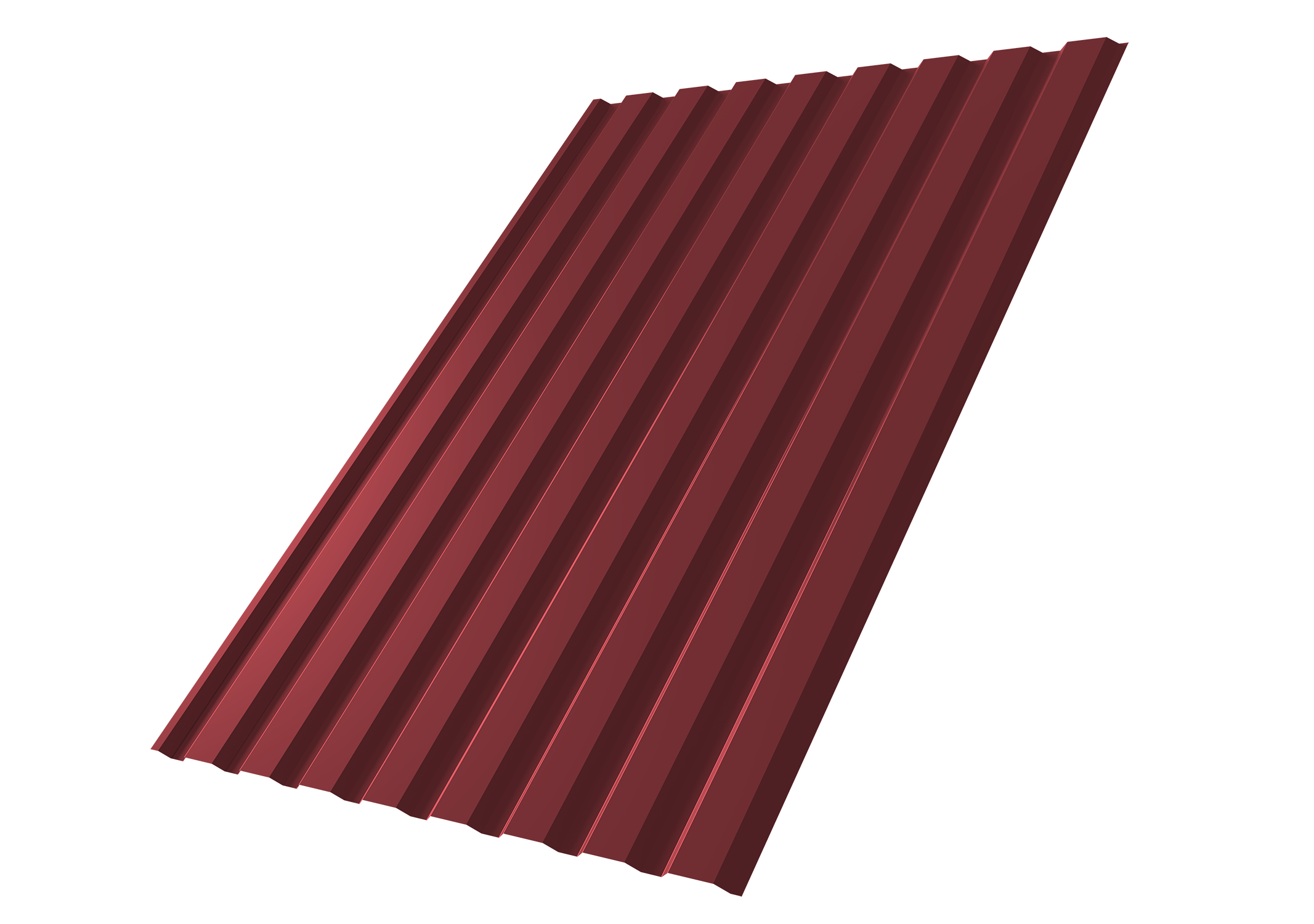 Профнастил С20A 0,5 Satin с пленкой RAL 3005 красное вино
