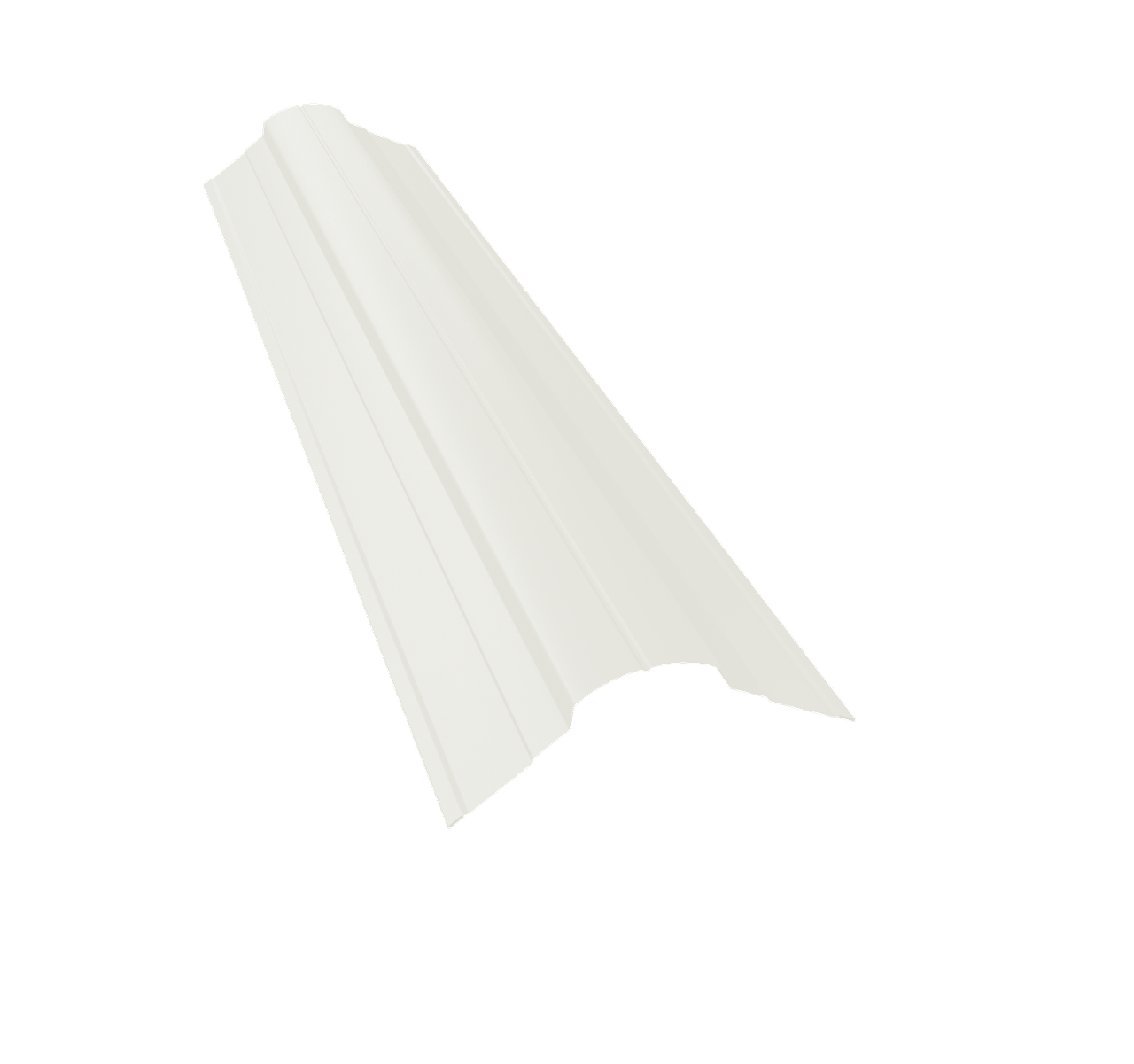 Планка конька фигурного 70x70 0,7 PE с пленкой RAL 9003 сигнальный белый (3м)