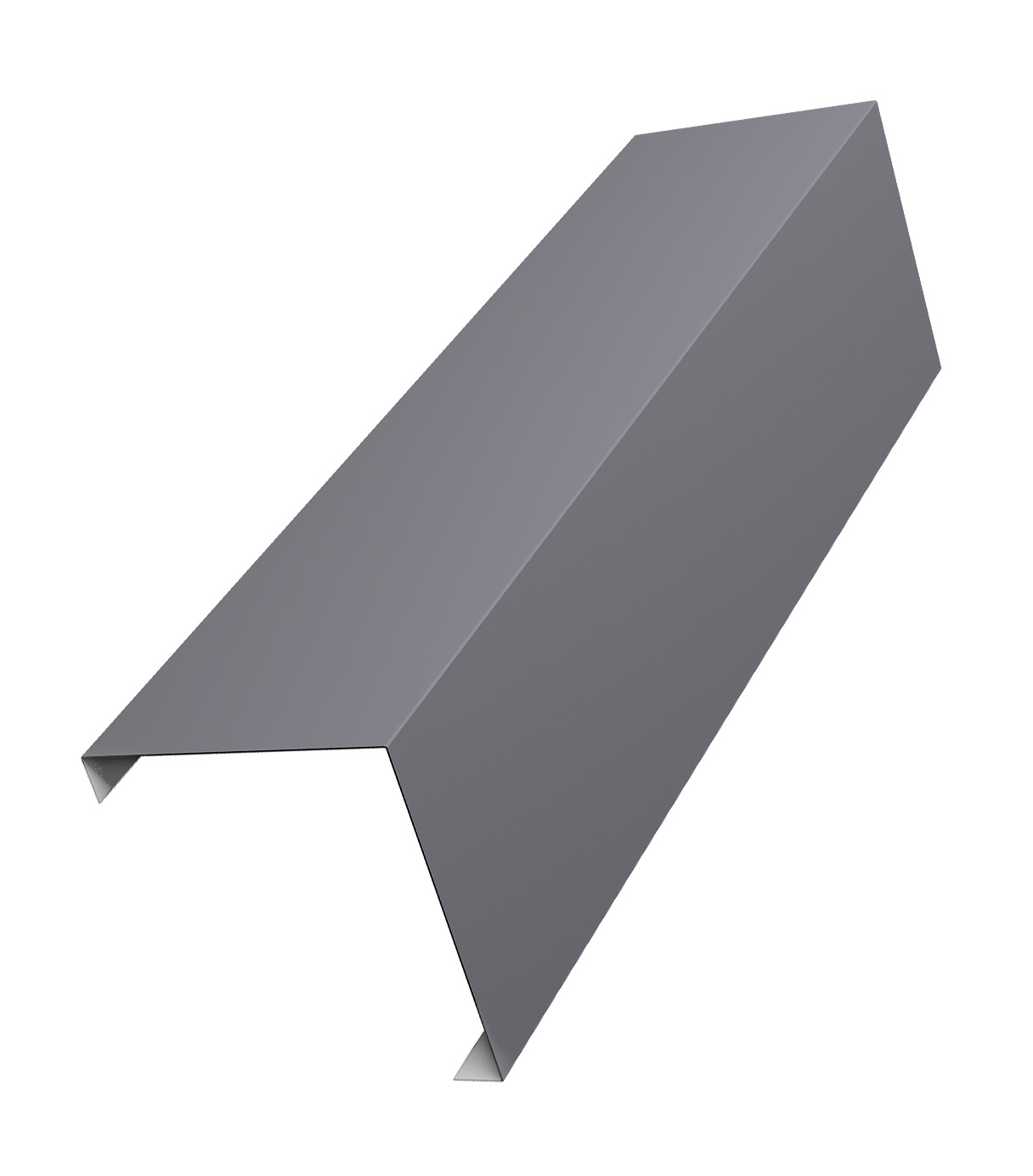 Декоративная накладка на столб универсальная угловая 62х55 для забора жалюзи 0,45 Drap TX RAL 7004 сигнальный серый (2,5м)