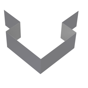 Угол внешний симметричный фибросайдинга 0,45 Drap TX RAL 7004 сигнальный серый (3м)