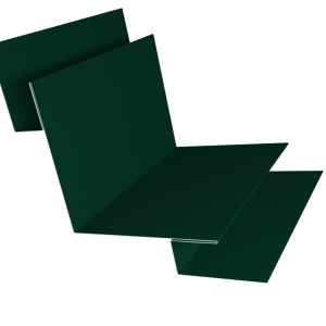 Угол внутренний сложный 90 градусов 0,45 PE-Double с пленкой RAL 6005 зеленый мох (3м)