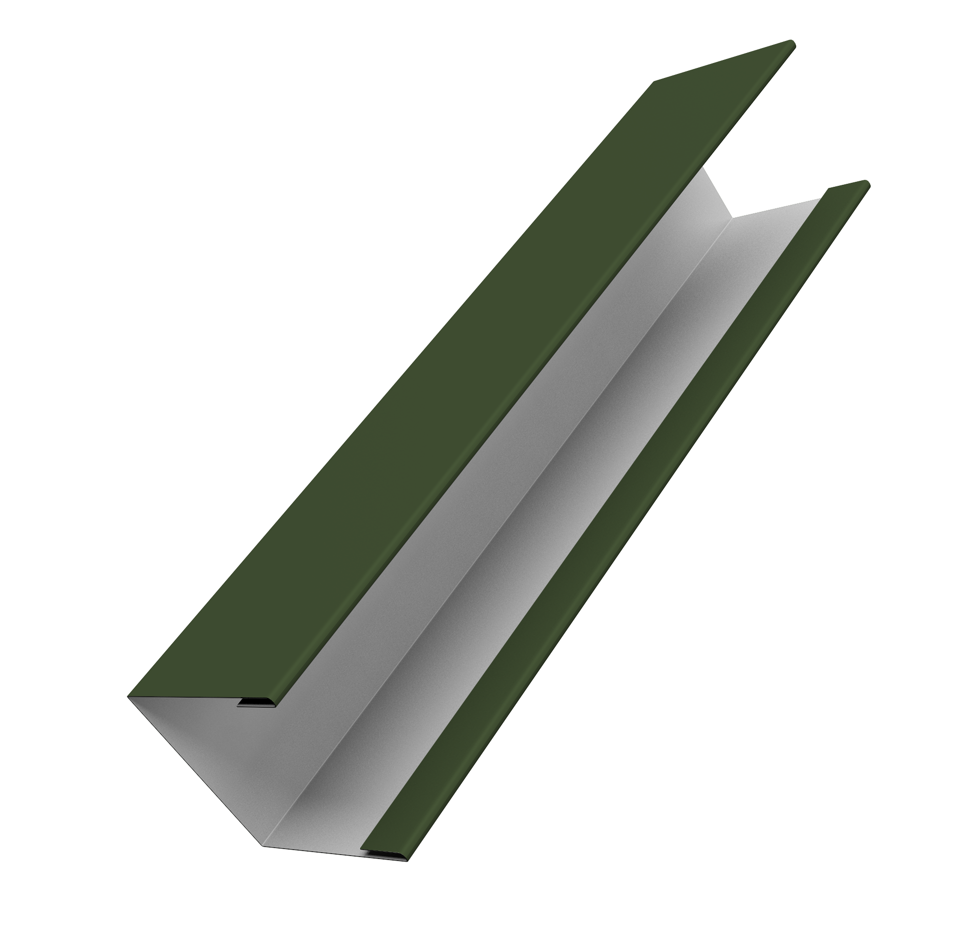 Крышка жалюзи Milan Slim 0,5 Satin Matt TX RAL 6020 хромовая зелень (2,5м)