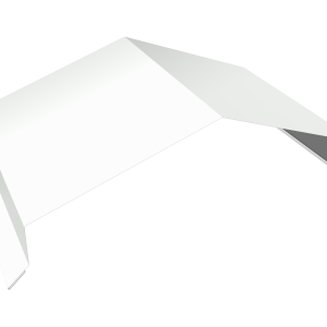 Парапетная крышка угольная 390мм 0,7 PE с пленкой RAL 9003 сигнальный белый (2м)