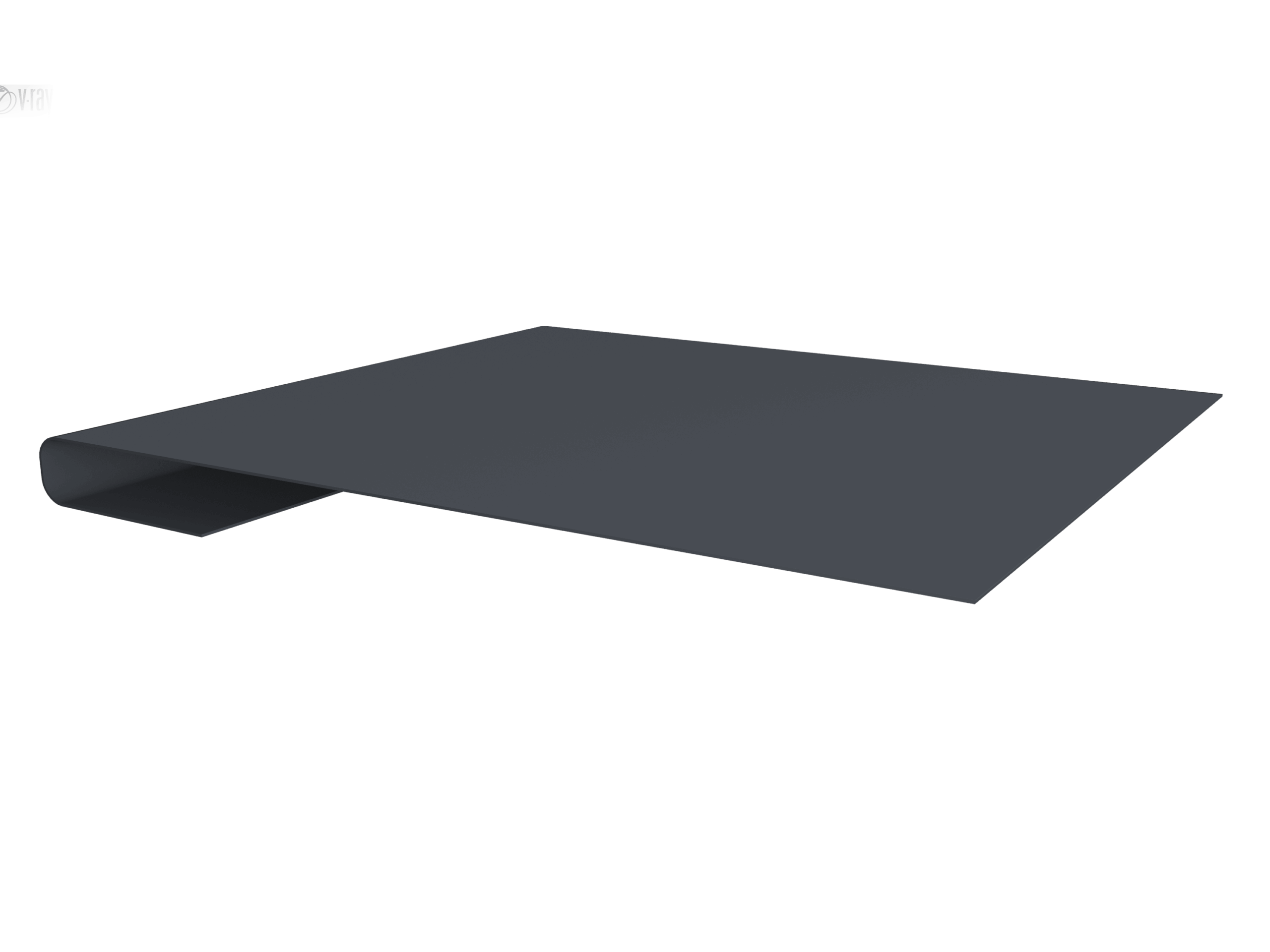 Планка завершающая 0,45 PE-Double с пленкой RAL 7024 мокрый асфальт (2м)