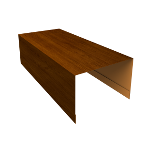 Крышка для забора из сайдинга ЭкоБрус 0,45 Print Premium Golden Wood Intense FTC (2,5м)