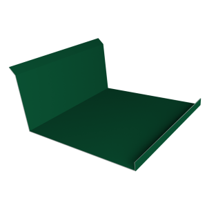 Планка примыкания нижняя 20х122х260х15 0,45 PE-Double с пленкой RAL 6005 зеленый мох (3м)