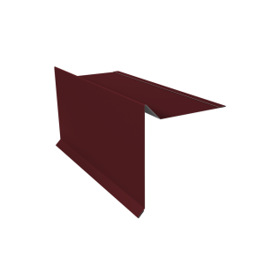 Планка ветровая с отгибом для мягкой кровли 100х20х70 0,45 Drap TR RAL 3005 красное вино (2м)