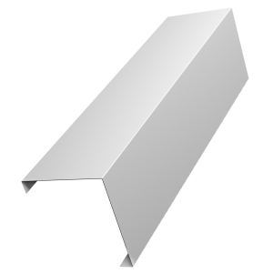 Декоративная накладка на столб универсальная угловая 62х55 для забора жалюзи 0,45 PE-Double RAL 9003 сигнальный белый (2,5м)