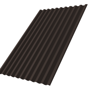Профнастил С21R 0,5 Satin Matt TX с пленкой RAL 3005 красное вино