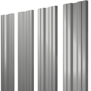 Штакетник Twin с прямым резом 0,45 Drap TX RAL 7047 телегрей 4