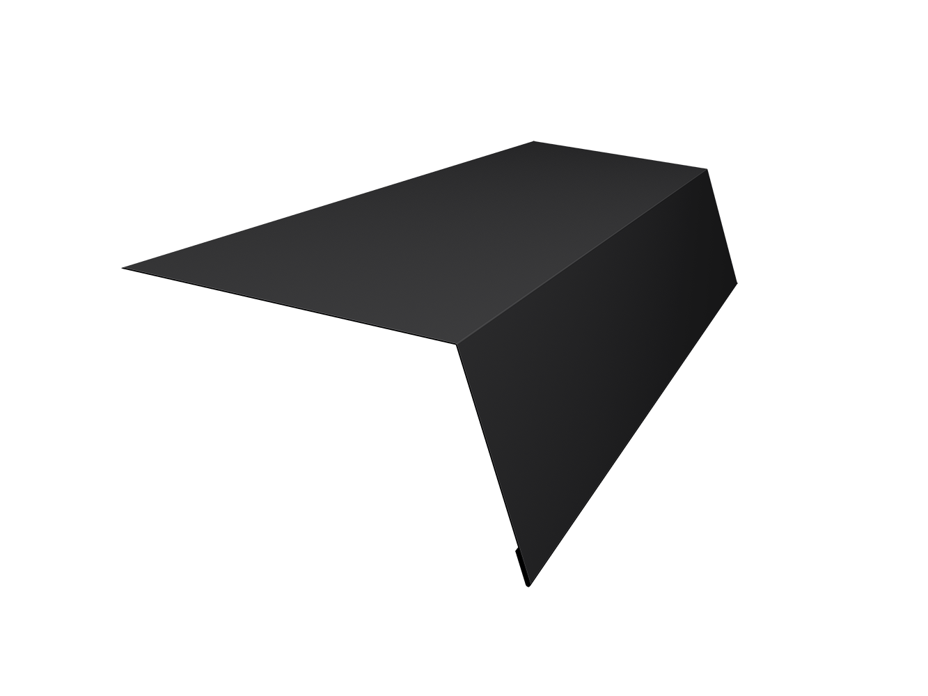 Планка карнизная для мягкой кровли 100х65 0,45 Drap ST RAL 9005 черный (3м)