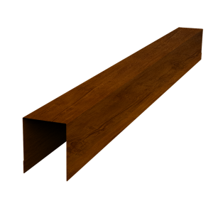 Планка опорная составная внутренняя для забора жалюзи Palermo 0,45 Print-double Premium Golden Wood Intense F (1,8м)