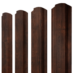 Штакетник Прямоугольный фигурный 0,45 Print Premium Cherry Wood Dark FTC