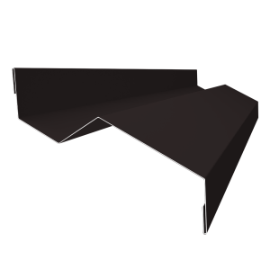 Планка примыкания внакладку 25х17х35х17 0,45 Drap-double TX RAL 9005 черный (2м)