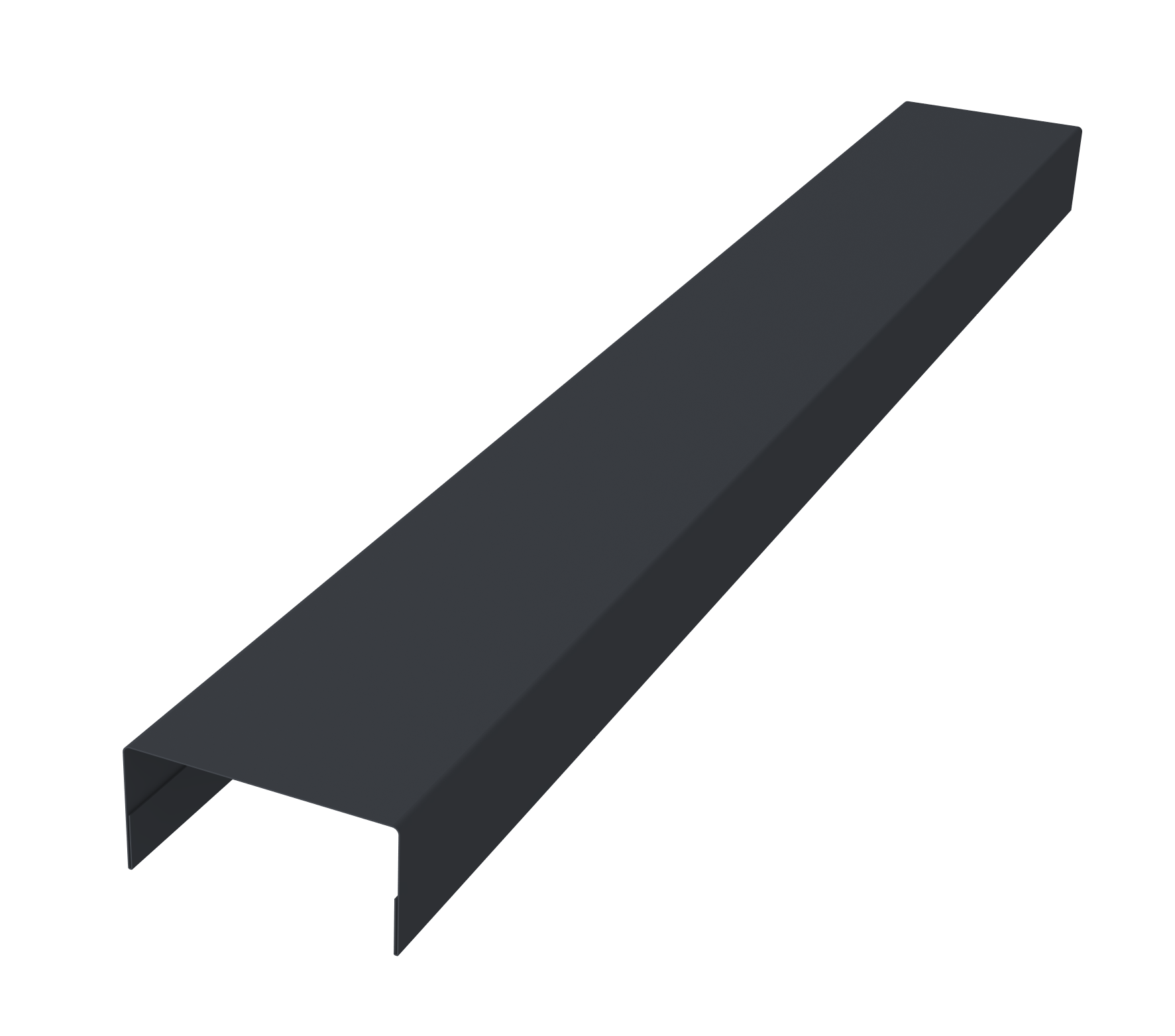 Крышка забора для горизонтального монтажа штакетника 0,5 Atlas X RAL 7024 мокрый асфальт (2м)