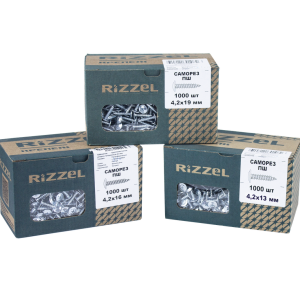 Саморез ПШ Rizzel 4,2х19 (1000шт) шлиц PH2, цинк