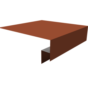 Планка околооконная сложная 200х50х12 (j-фаска) 0,5 Satin с пленкой RAL 8004 терракота (3м)