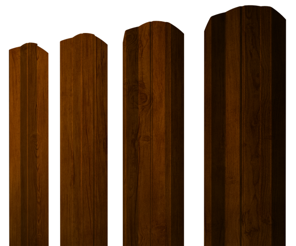 Штакетник М-образный А фигурный 0,4 Print Premium Golden Wood Intense FTC