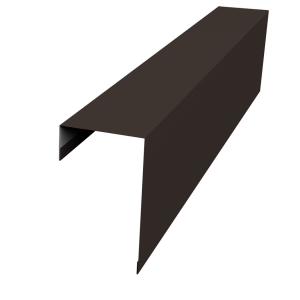Планка торцевая фасадная фальц 65мм 0,5 Drap RR 32 темно-коричневый (2м)