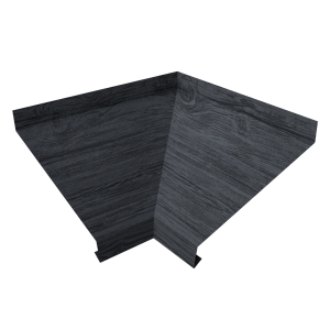 Угол отлива внутренний 150 0,45 Print Premium с пленкой Grey Wood TwinColor