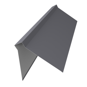 Планка конька плоского 220х50х220 0,5 Satin с пленкой RAL 7004 сигнальный серый (2м)