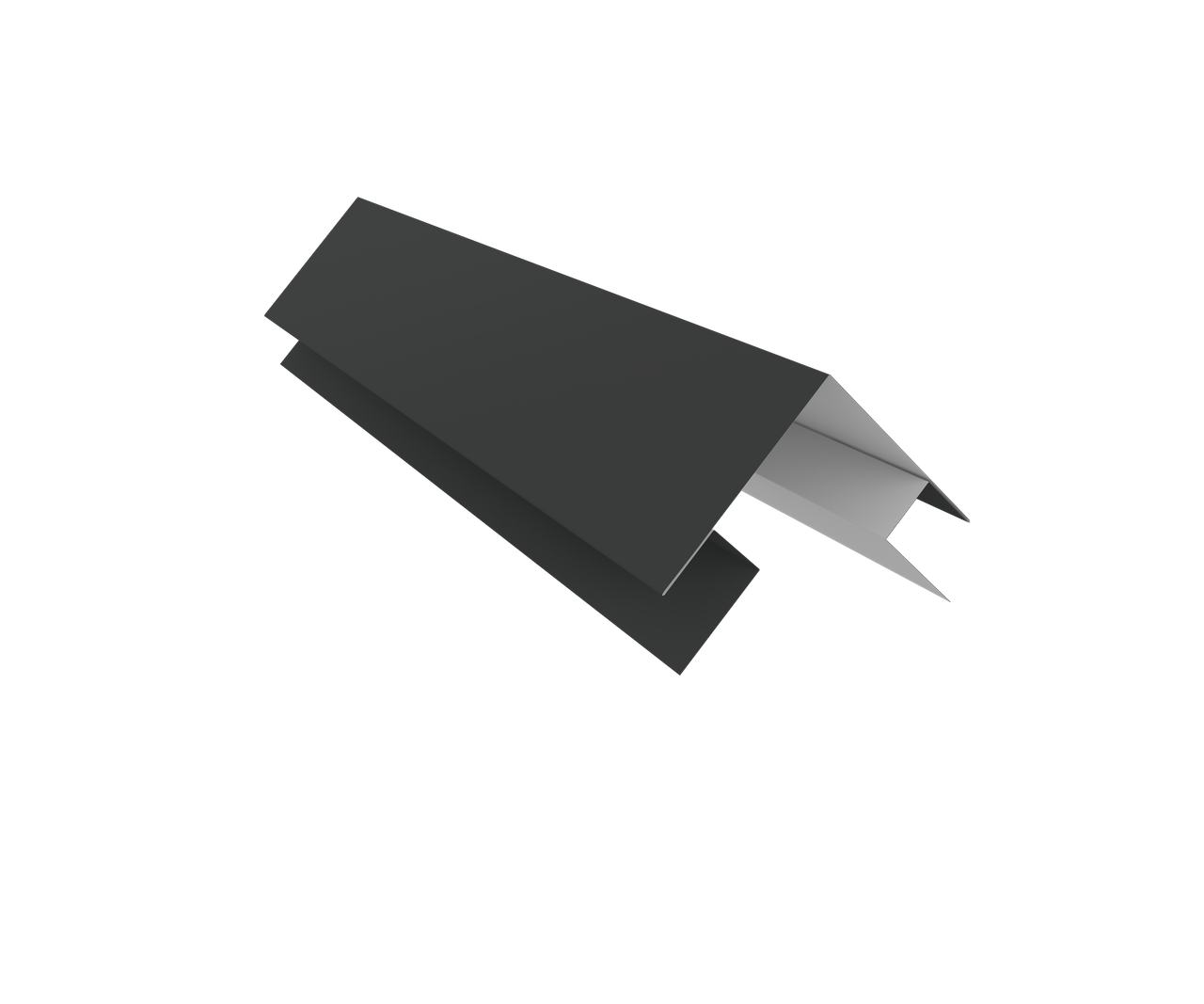 Планка угла внешнего сложная Кожуха сегментного 0,5 Satin с пленкой RAL 7016 антрацитово-серый (3,0м)