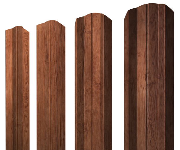 Штакетник М-образный А фигурный 0,45 Print Premium Rowan Wood Intense FTC