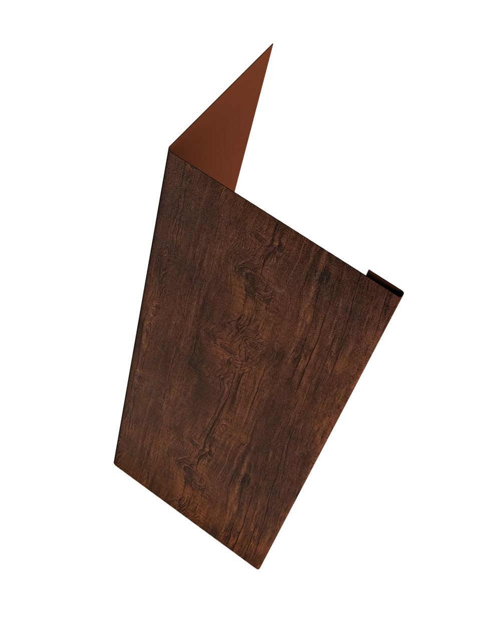 Нащельник (для калиток и ворот) 25х35 жалюзи Milan, Tokyo, Palermo 0,45 Print Premium Cherry Wood Dark FTC (L2,0)