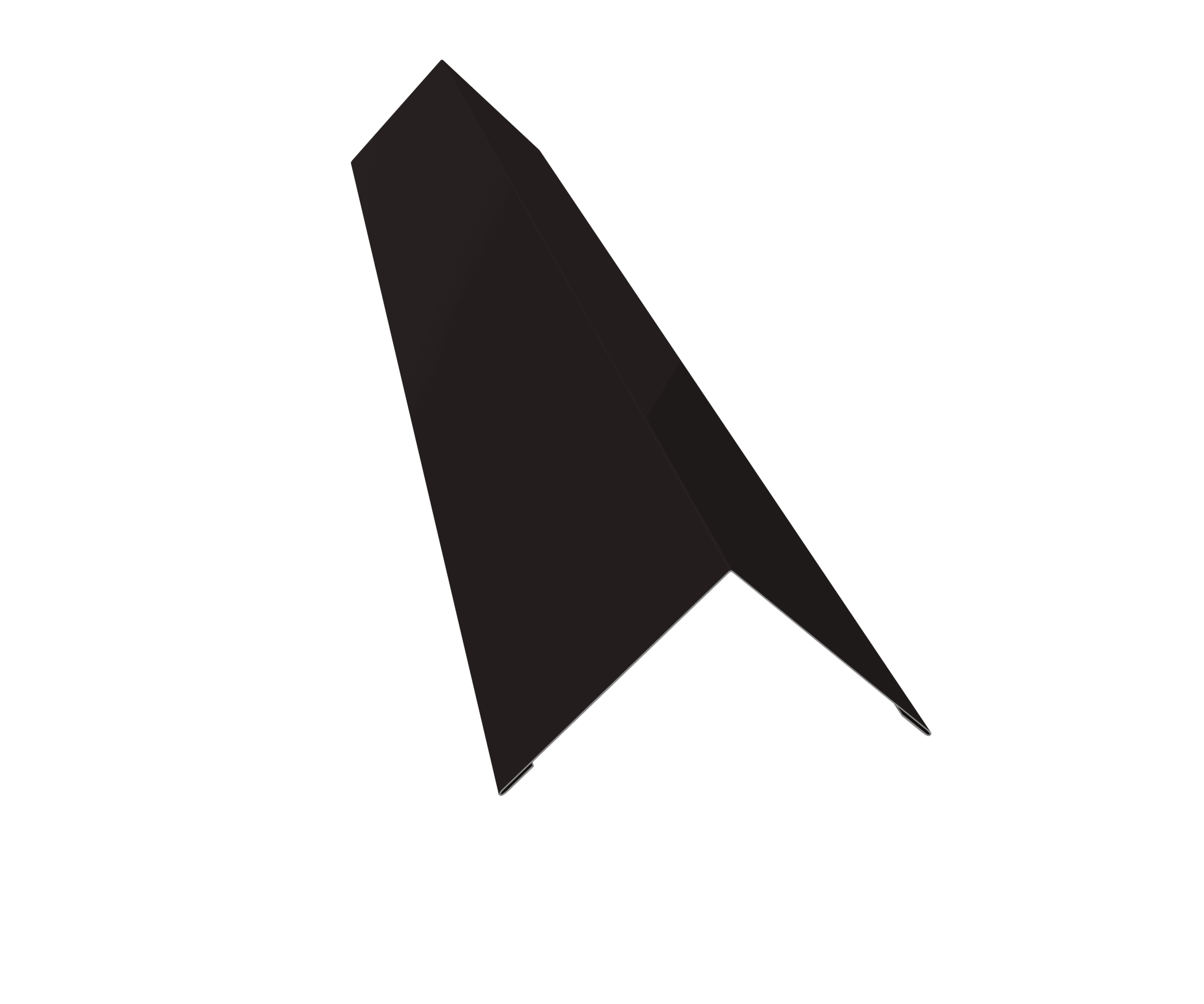 Угол внешний 110х110 0,45 Drap-double TX RAL 9005 черный (3м)