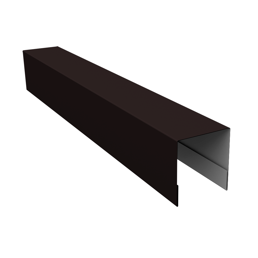 Планка боковая для забора из сайдинга (Блок-хаус new) 0,5 PurPro Matt 275 RAL 9005 черный (2,5м)